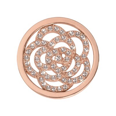 Nikki Lissoni Sparkling Flower Rose Gold-Plated 23mm Coin C1010RGS, MPN: C1010RGS, 8718627460313