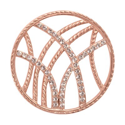 Nikki Lissoni Rebellious Stripes Rose Gold-Plated 33mm Coin C1012RGM, MPN: C1012RGM, 8718627460375