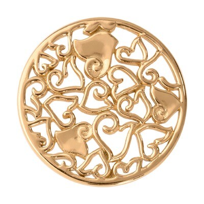 Nikki Lissoni Baroque Hearts Gold-Plated 33mm Coin C1026GM, MPN: C1026GM, 8718627460788
