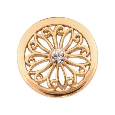 Nikki Lissoni Oriental Flower Gold-Plated 23mm Coin C1073GS, MPN: C1073GS, 8718627461952