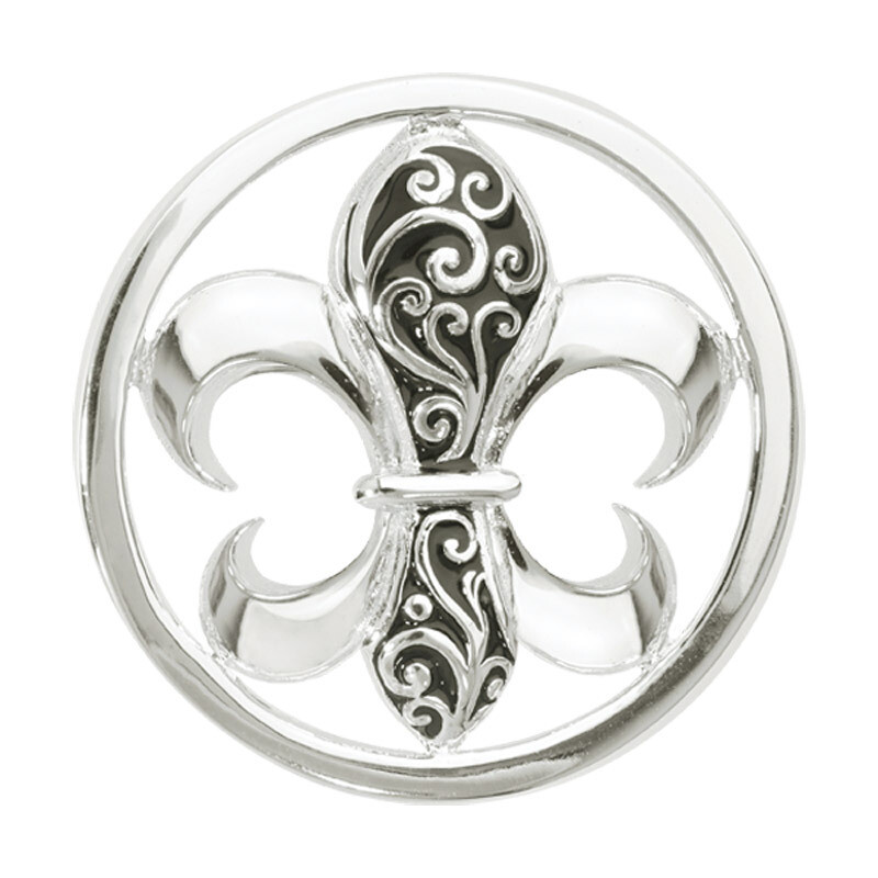 Nikki Lissoni French Curly Lily Silver-Plated 33mm Coin C1080SM, MPN: C1080SM, 8718627462171