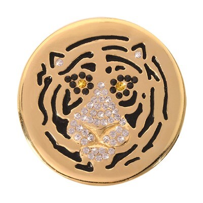 Nikki Lissoni Sparkling Tiger Gold-Plated 33mm Coin C1085GM, MPN: C1085GM, 8718627462225
