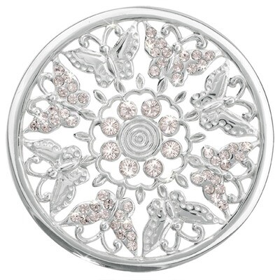 Nikki Lissoni Butterfly Garden Silver-Plated 43mm Coin C1098SL, MPN: C1098SL, 8718627462355