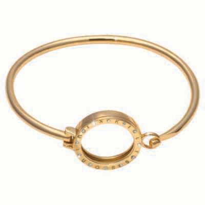 Nikki Lissoni Bracelet with Small Pendant of 25mm with Swarovski Stones Gold-Plated 21cm 8.2 inch B…