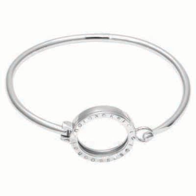 Nikki Lissoni Bracelet with Small Pendant of 25mm with Swarovski Stones Silver-Plated 17cm 6.7 inch…