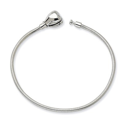 7.5 Inch 19cm Hinged Clasp Bead Bracelet - Sterling Silver QRS988-7.5, MPN: QRS988-7.5, 883957726472
