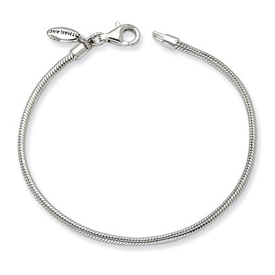 7.5 Inch Lobster Polished Bead Bracelet - Sterling Silver QRS987-7.5, MPN: QRS987-7.5, 883957726373