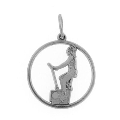 Exercise Pendant Necklace Charm Bracelet in Yellow, White or Rose Gold 6319