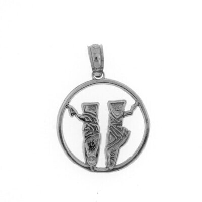 Shoe Pendant Necklace Charm Bracelet in Yellow, White or Rose Gold 6310