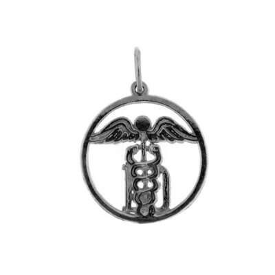 Medical Pendant Necklace Charm Bracelet in Yellow, White or Rose Gold 6286