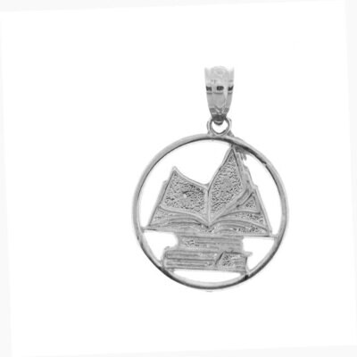Writer Pendant Necklace Charm Bracelet in Yellow, White or Rose Gold 6291