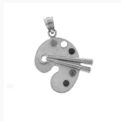 Painting Pendant Necklace Charm Bracelet in Yellow, White or Rose Gold 6443