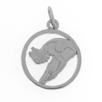 Gymnastic Pendant Necklace Charm Bracelet in Yellow, White or Rose Gold 6312