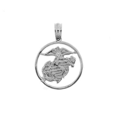 US Army Eagle Pendant Necklace Charm Bracelet in Yellow, White or Rose Gold 6283