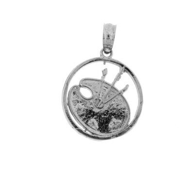 Painting Pendant Necklace Charm Bracelet in Yellow, White or Rose Gold 6296