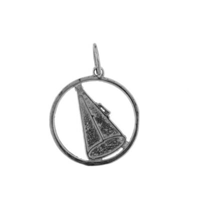 Loud Speaker Pendant Necklace Charm Bracelet in Yellow, White or Rose Gold 6302