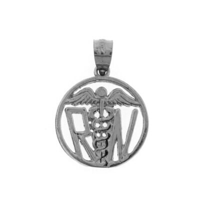 Medical Pendant Necklace Charm Bracelet in Yellow, White or Rose Gold 6285
