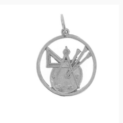 Painting Pendant Necklace Charm Bracelet in Yellow, White or Rose Gold 6295