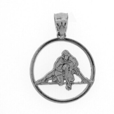 Exercise Pendant Necklace Charm Bracelet in Yellow, White or Rose Gold 6318