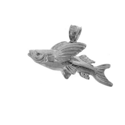 Goldfish Pendant Necklace Charm Bracelet in Yellow, White or Rose Gold 694