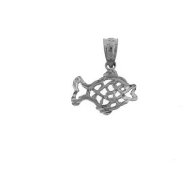 Goldfish Pendant Necklace Charm Bracelet in Yellow, White or Rose Gold 702