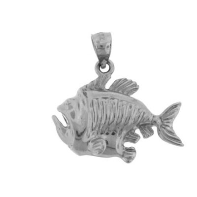 Goldfish Pendant Necklace Charm Bracelet in Yellow, White or Rose Gold 693