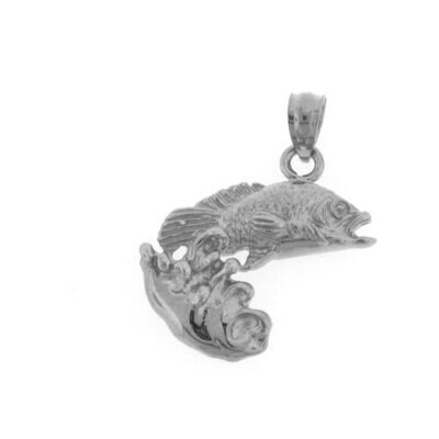 Goldfish Pendant Necklace Charm Bracelet in Yellow, White or Rose Gold 697