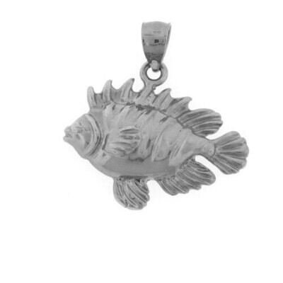 Goldfish Pendant Necklace Charm Bracelet in Yellow, White or Rose Gold 692
