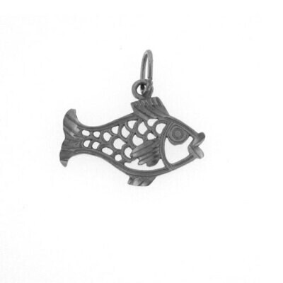 Goldfish Pendant Necklace Charm Bracelet in Yellow, White or Rose Gold 700