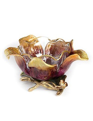 Jay Strongwater Ellie Brocade Flower Bowl, MPN: SDH2403-489,