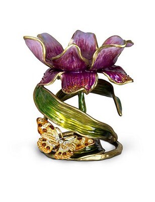 Jay Strongwater Aimee Flora Floral 7 Inch Pillar Candle Holder, MPN: SDH2370-456,