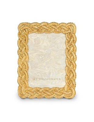 Jay Strongwater Conan Gold Braided 3.5 x 5 Inch Picture Frame, MPN: SPF5822-292,