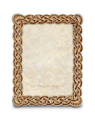 Jay Strongwater Belinda Amber Braided 5 x 7 Inch Picture Frame, MPN: SPF5824-274,