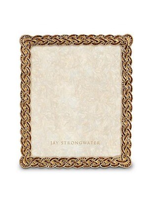 Jay Strongwater Aidan Amber Braided 8 x 10 Inch Picture Frame, MPN: SPF5817-274,