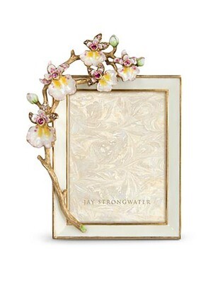 Jay Strongwater Kelsey Flora Orchid 3 x 4 Inch Picture Frame, MPN: SPF5802-256,