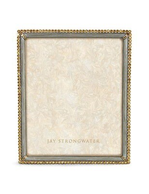 Jay Strongwater Laetitia Silver Stone Edge 8 x 10 Inch Picture Frame, MPN: SPF5512-296,