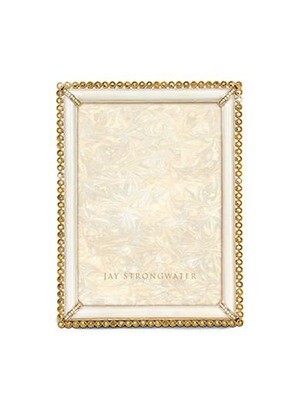 Jay Strongwater Lucas Gold Stone Edge 5 x 7 Inch Picture Frame, MPN: SPF5511-292,
