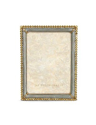 Jay Strongwater Lucas Silver Stone Edge 5 x 7 Inch Picture Frame, MPN: SPF5511-296,