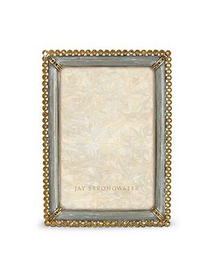 Jay Strongwater Lorraine Silver Stone Edge 4 x 6 Inch Picture Frame, MPN: SPF5510-296,