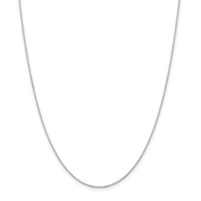 24 Inch 1.25mm Cable Chain Sterling Silver Rhodium-plated QCL035R-24, MPN: QCL035R-24, 886774124889