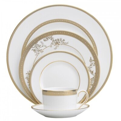 Vera Wang Vera Lace Gold Five 5 Piece Place Setting, MPN: 50146907730, 32677985458