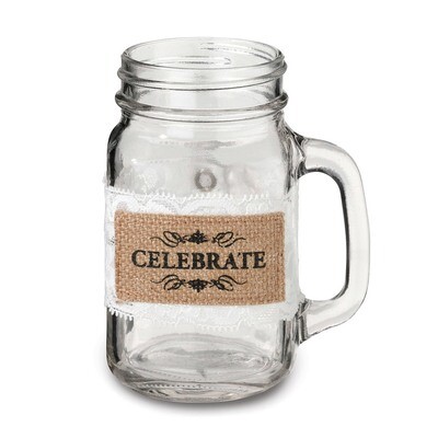 Lillian Rose Celebrate Burlap &amp; Lace Glass Covers GM20297, MPN: GM20297, 710309402220