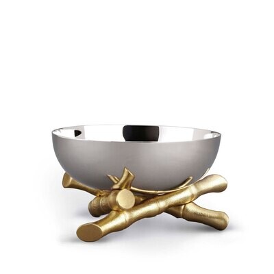 L&#39;Objet Bambou Bowl Medium 24k Gold-Plated Stainless Steel, MPN: EC35, 816279010462