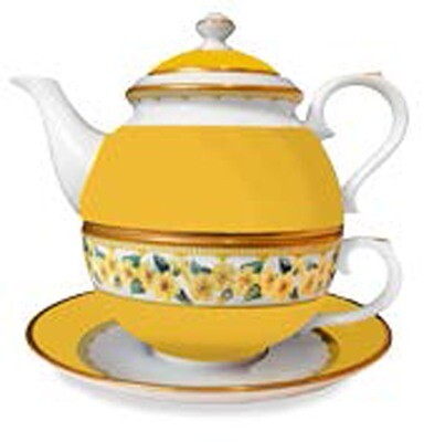 Halcyon Days CoM Shell Garden Floral Primula Yellow Tea for One BCCPR08TOG, MPN: BCCPR08TOG,