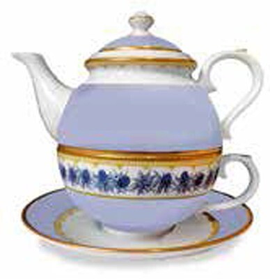 Halcyon Days CoM Shell Garden Floral Thistle Lilac Tea for One BCCTH27TOG, MPN: BCCTH27TOG,