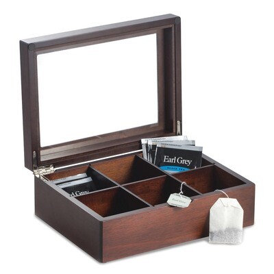 Mahogany Finish Wood Tea Box GM18364, MPN: GM18364, 797140411000