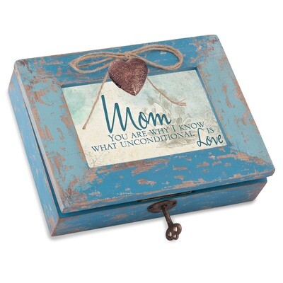 Mom Heart Locket Music Box Distressed Finish GM18532, MPN: GM18532, 633303295042