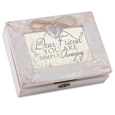 Dear Friend Heart Locket Music Box Distressed Finish GM18544, MPN: GM18544, 633303295158