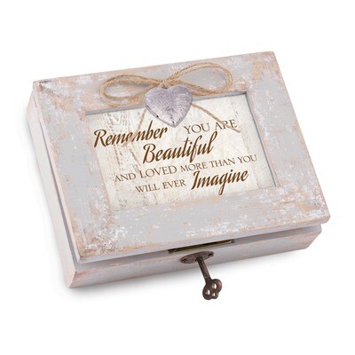 You Are Beautiful Heart Locket Music Box Distressed Finish GM18548, MPN: GM18548, 633303819934