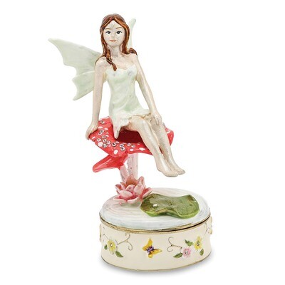 Fairy Trinket Box Enamel on Pewter by Jere, MPN: BJ3061, 191101595936